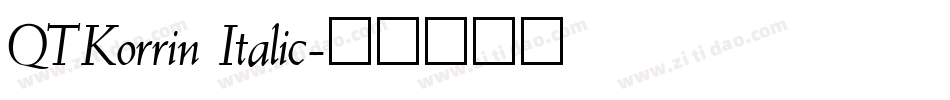 QTKorrin Italic字体转换